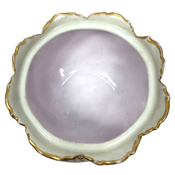 Vintage Limoges France Trinket Dish 4.5" White Floral Porcelain Hand Painted - Picture 6 of 10